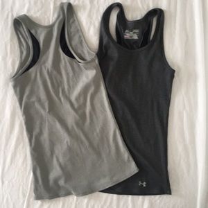 Under Armour PAIR of workout tanks! Wms M Fitted